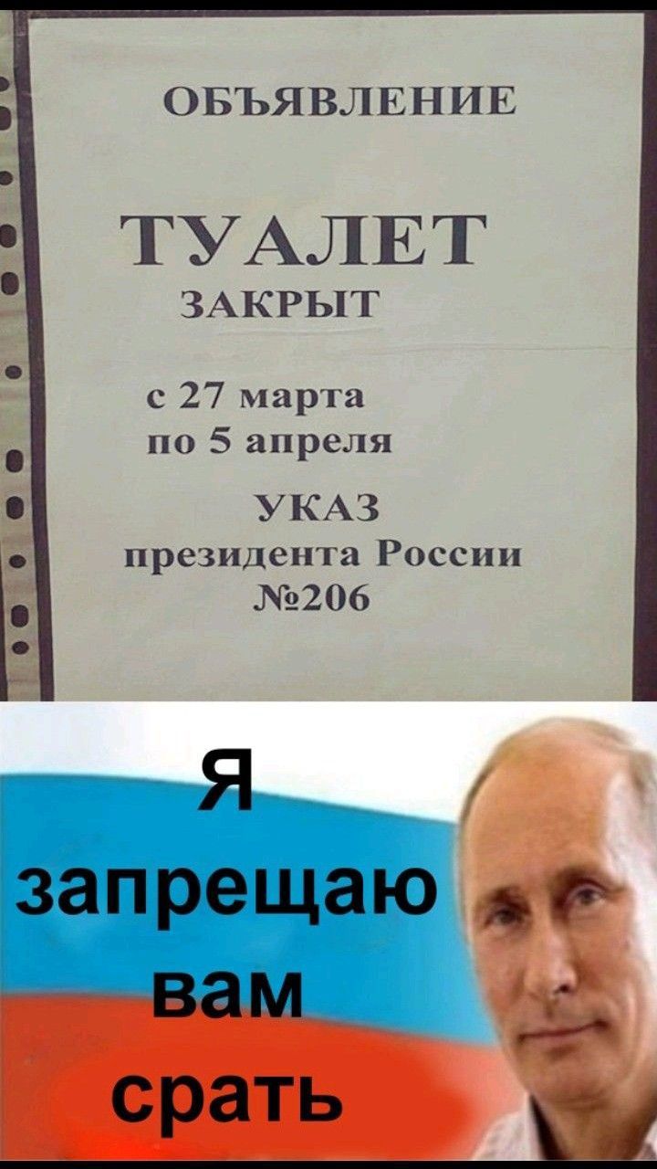 я запрещаю вам срать