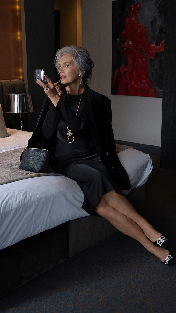 Embracing Mature Beauty | Women Aging Gracefully|Natural Gray Hair Aesthetic|Self Love Journey Inspo