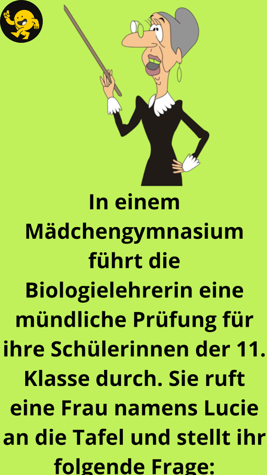 WITZ ÜBER MÜNDLICHE BIOLOGIEPRÜFUNG – witz des tages
