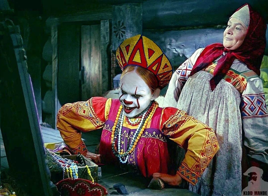 25 коллажей, в которых зарубежных героев поместили в кадры из советских фильмов и русские реалии. И наоборот