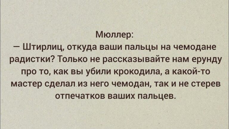 АНЕКДОТЫ ПРО СОВЕТСКОГО РАЗВЕДЧИКА ШТИРЛИЦА ИЗ ФИЛЬМА “17 МГНОВЕНИЙ ВЕСНЫ” ● ЧАСТЬ 1