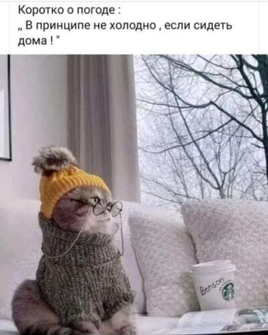 Коротко о погоде ..В принципе не холодно если сидеть дома!\